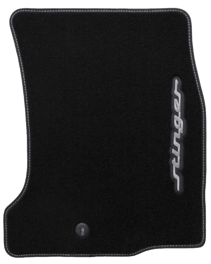 Lecatris custom carpet floor mat with integrated Kia Stinger logo